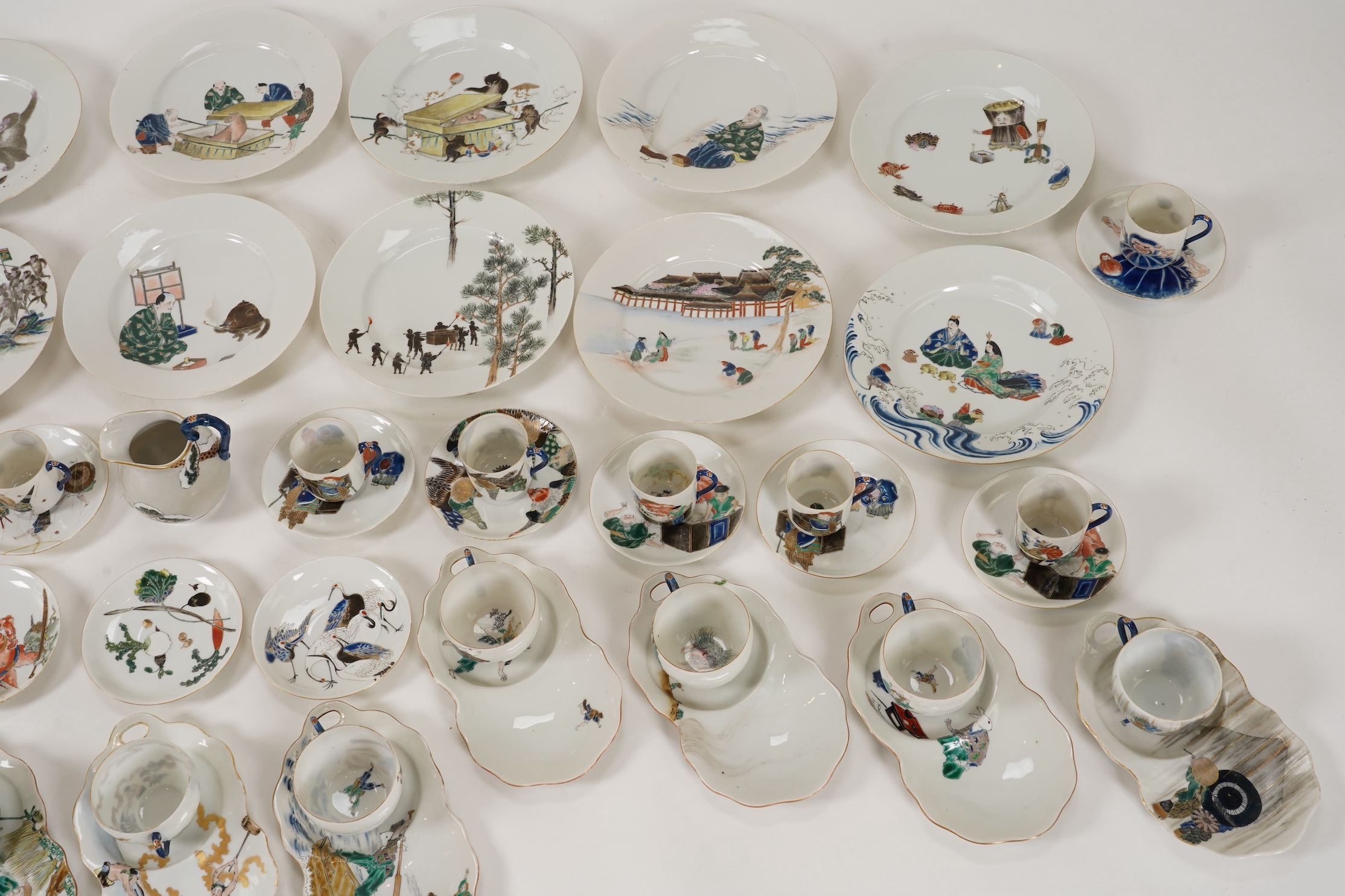 Shoko Takebe for Thomas B. Blow, a fine Japanese eggshell porcelain tea and coffee set, dated 1905
